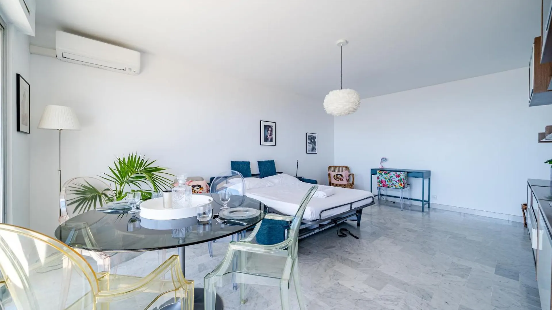 Apartment Studio Vue Mer Parking Clim Nice