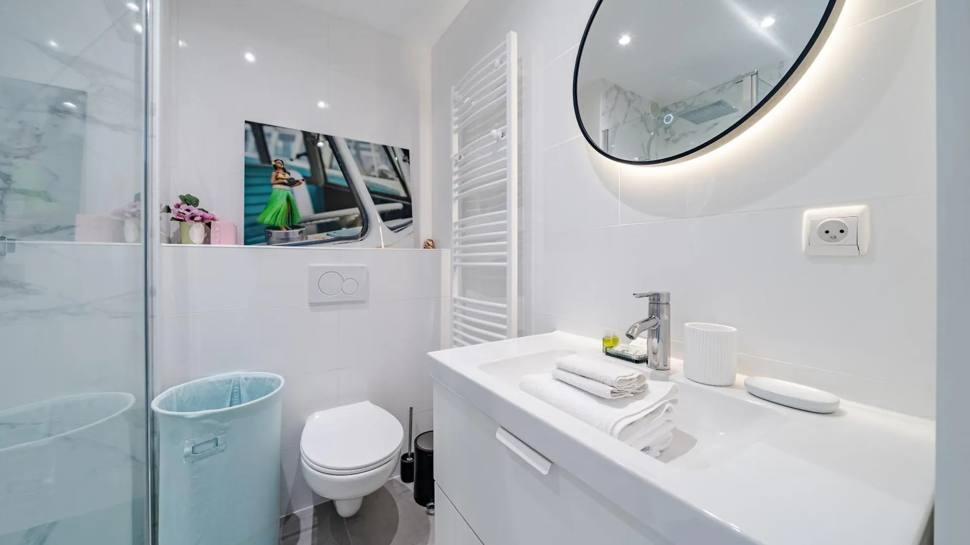 Apartment Studio Vue Mer Parking Clim Nice